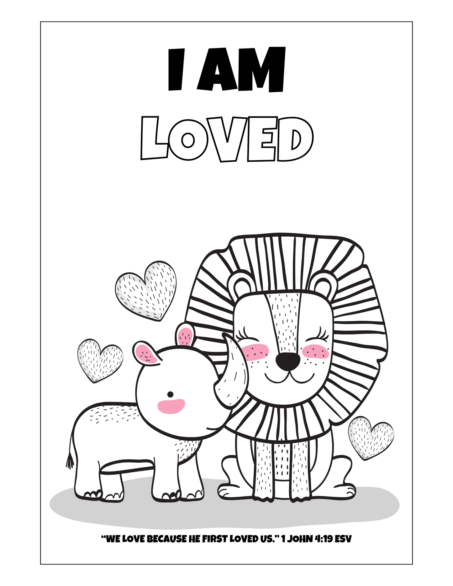 Christian Affirmations Coloring Pages for Kids: 38 Adorable, Inspirational Illustrations with Inspiring Bible Verses